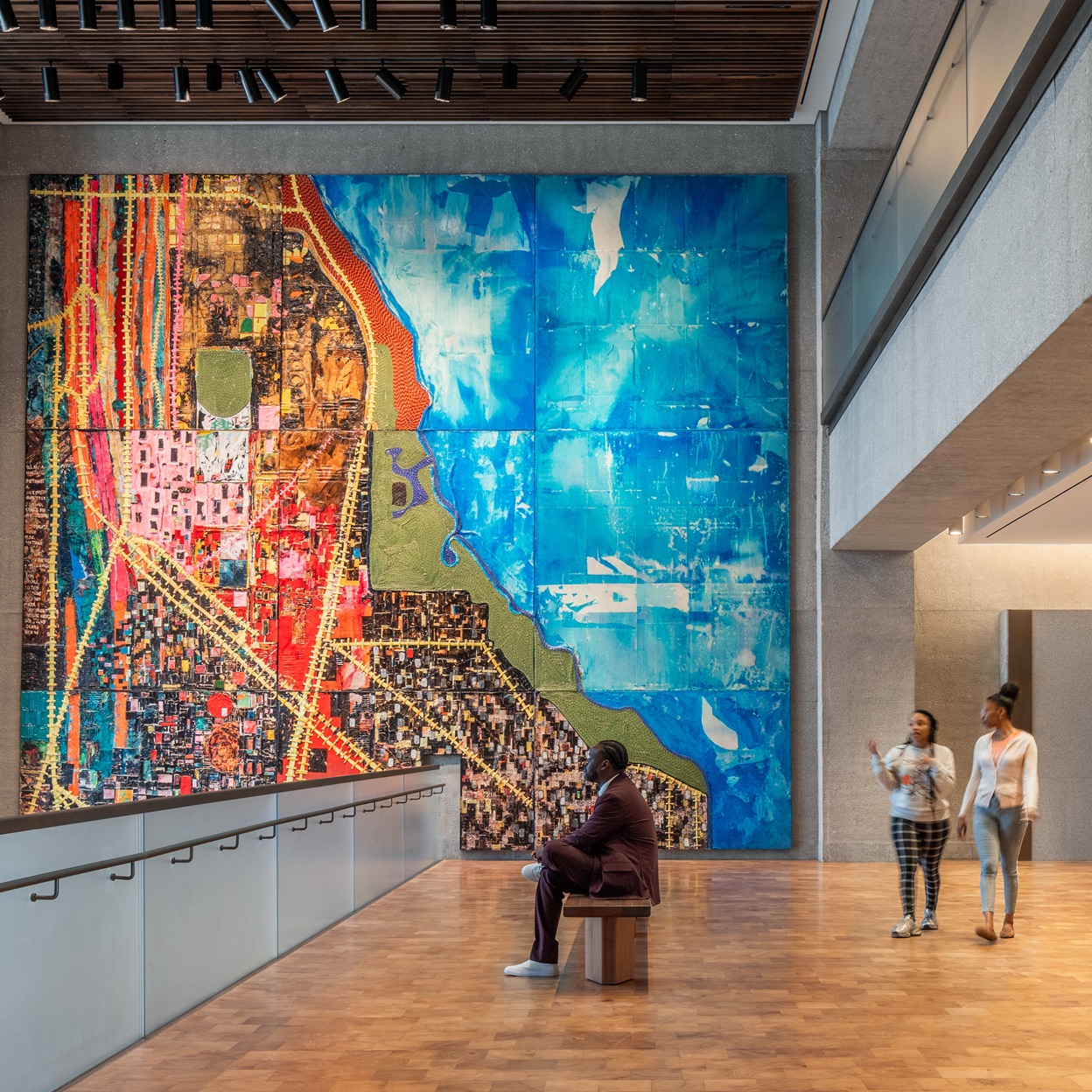 Visitors experiencing the Obama Presidential Center campus on Chicago's South Side